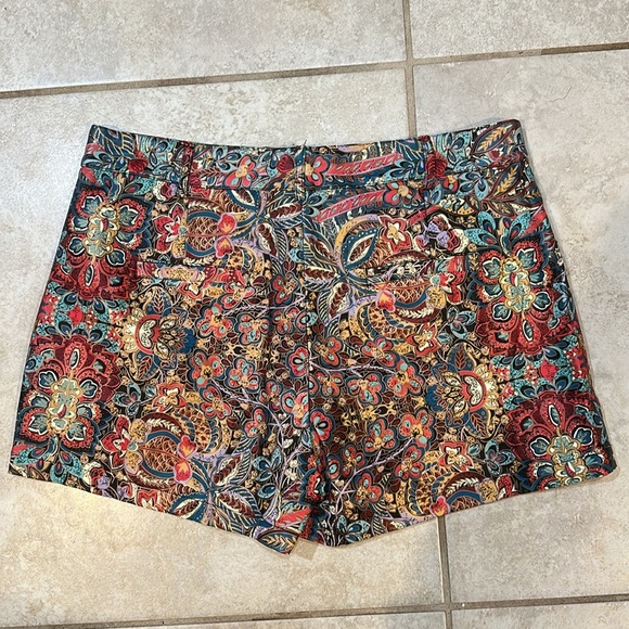 Very J Faux Leather Boho Printed Paisley Shorts L Fall Fashion - Picture 8 of 9